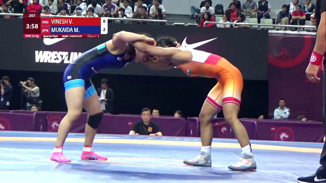 1/4 WW - 53 kg: V. VINESH (IND) v. M. MUKAIDA (JPN)