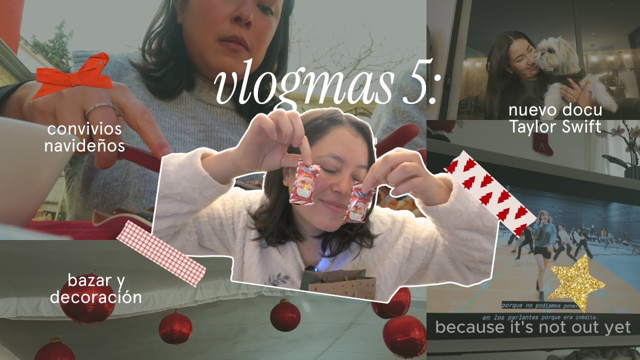 VLOGMAS 5: Convivios navide&ntilde;os🎄 + rutina de skincare + reacci&oacute;n al nuevo docu de Taylor Swift ✨