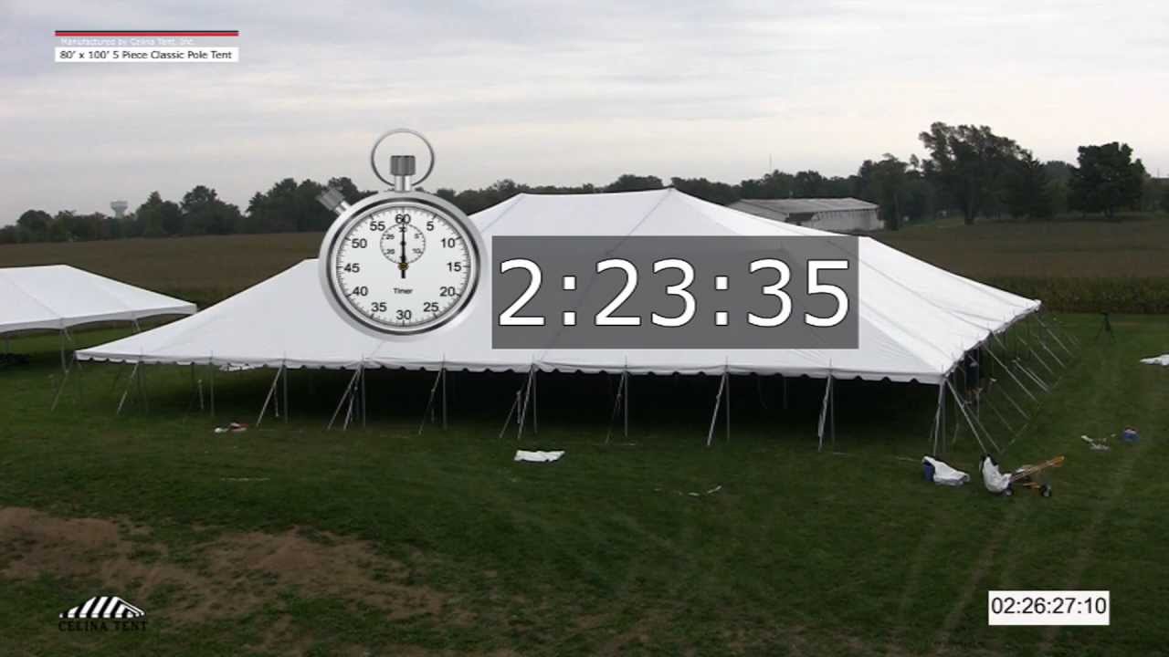 Time Lapse - 80 x 100 Classic Pole Tent Installation