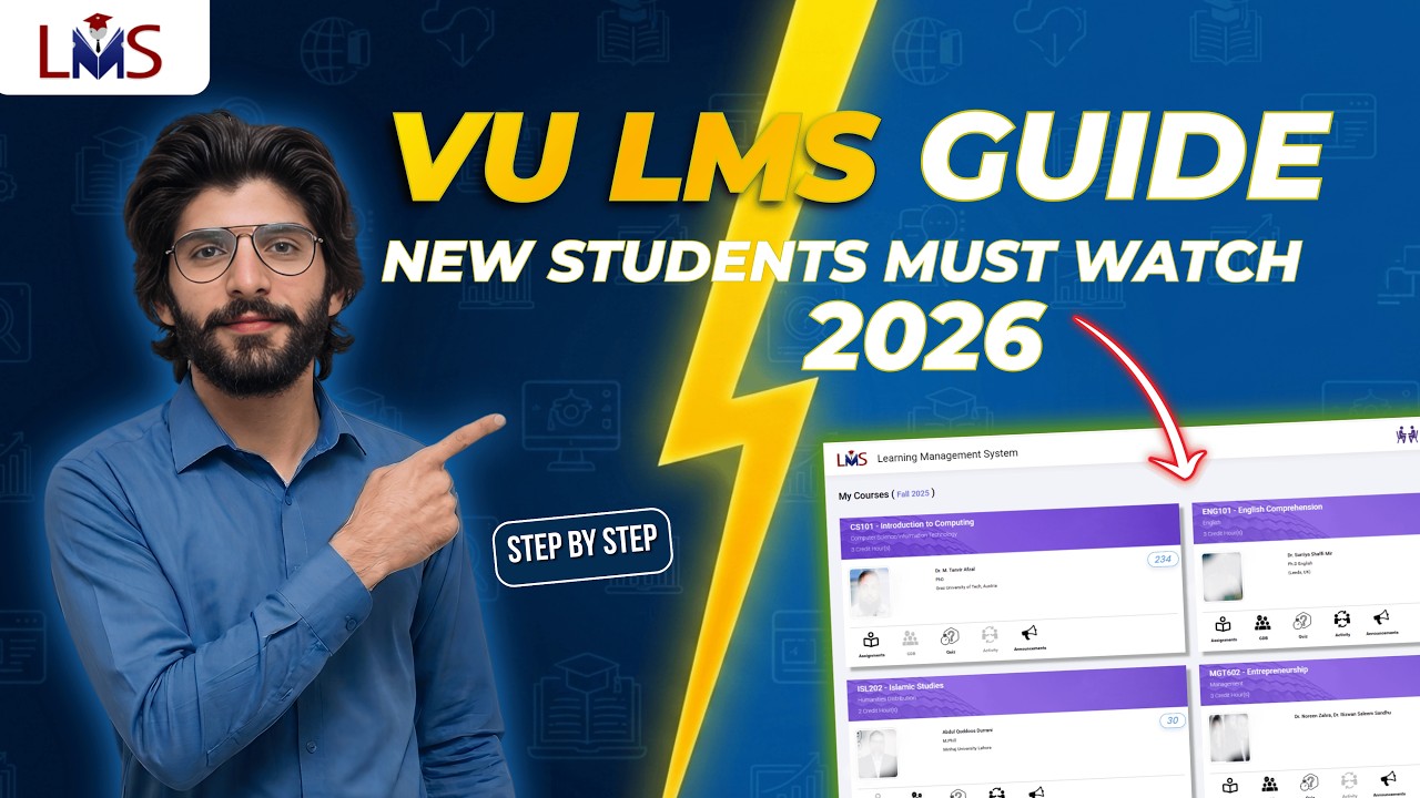 How to handle LMS of Virtual University | New Students Must Watch 2026