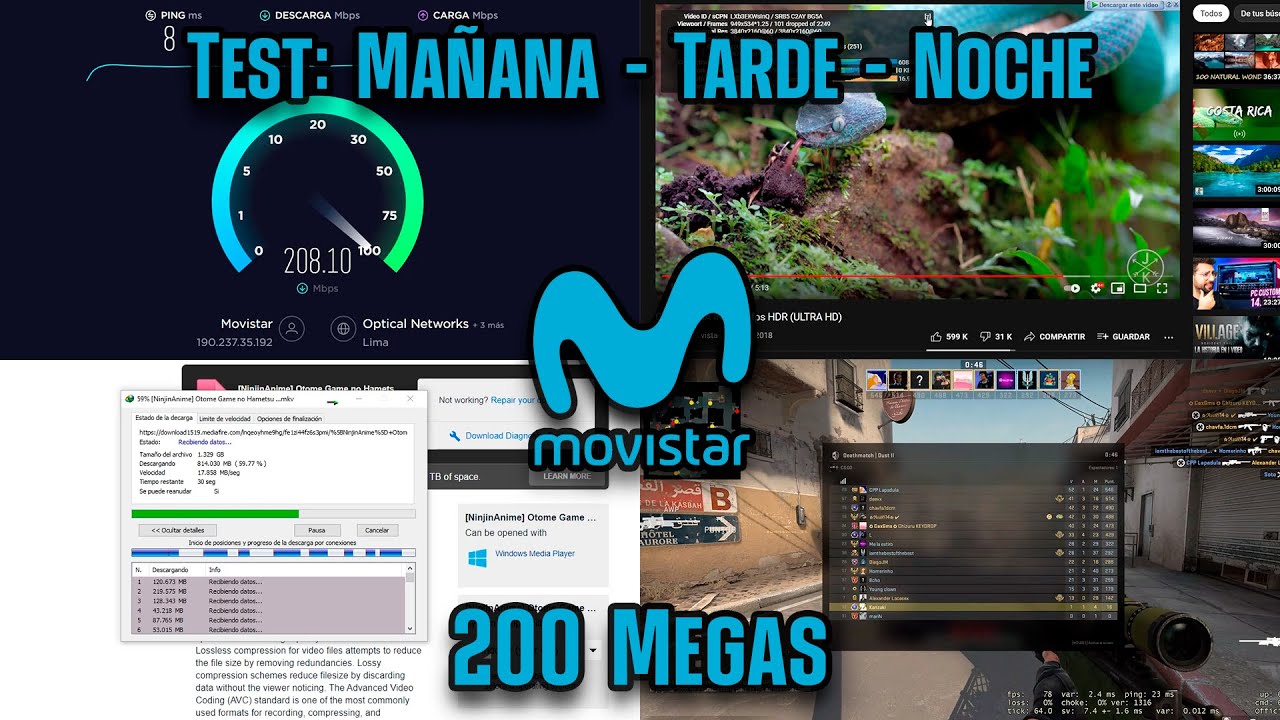 Probando 200 Megas de Internet 