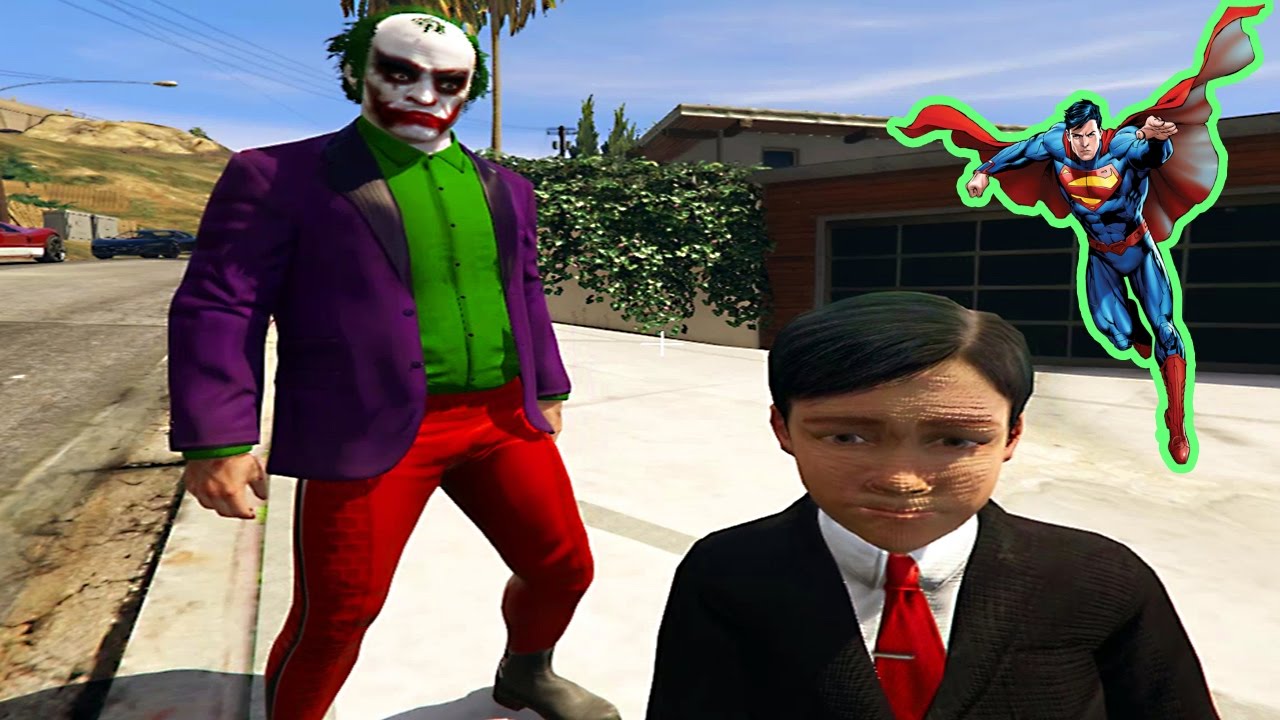 Süper Kahramanlar Tehlikeli Çocuğu Jokerin Elinden Kurtarıyor (GTA 5 Gerçek Hayat)