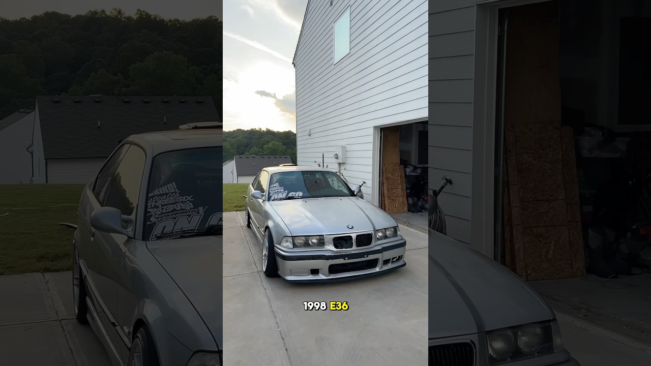 Roof wing install on my E36 #bmw #e36 #cars #diy