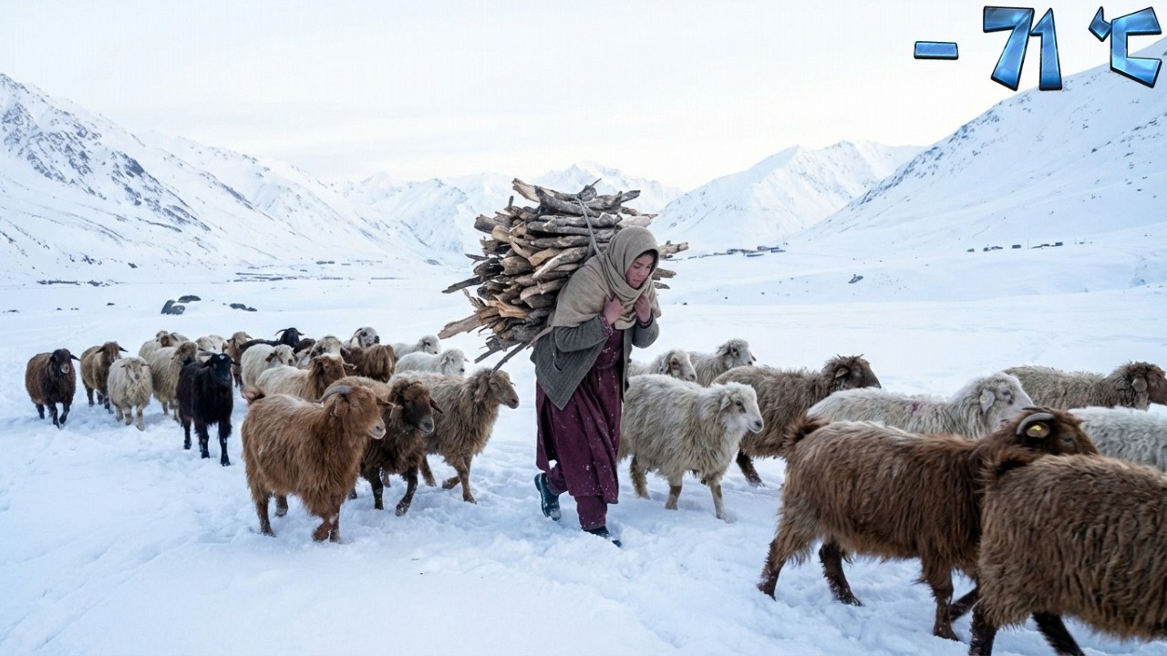 Surviving the Coldest Village in Afghanistan -71°C | Shepherd Mother’s Harsh Winter Life