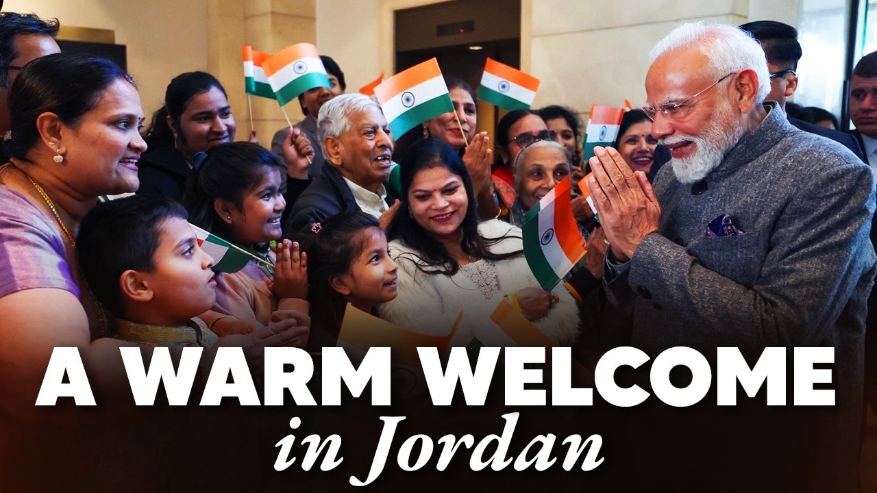 LIVE: PM Modi receives a warm welcome from the Indian community in Jordan