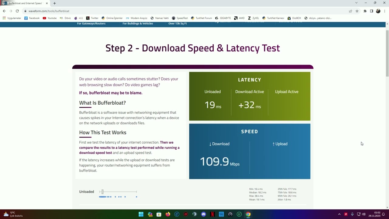 GIBIRNet Bufferbloat Testi / GıbırNet Referans Kampanya Kodu GFRGLD1HMV / ZTE zxhn H3600 Fiber Modem