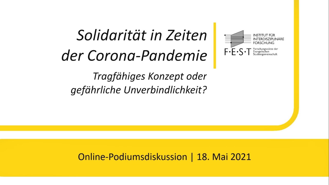 Podiumsdiskussion - Solidarität in Zeiten der Corona-Pandemie