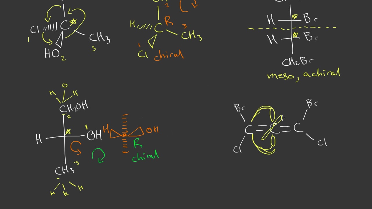 Organic chemistry - Identifying chiral centers and molecules