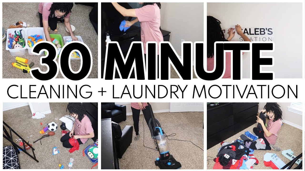 30 MINUTE ULTIMATE SPEED CLEAN WITH ME | CLEAN ORGANIZE LAUNDRY| CLEANING MOTIVATION