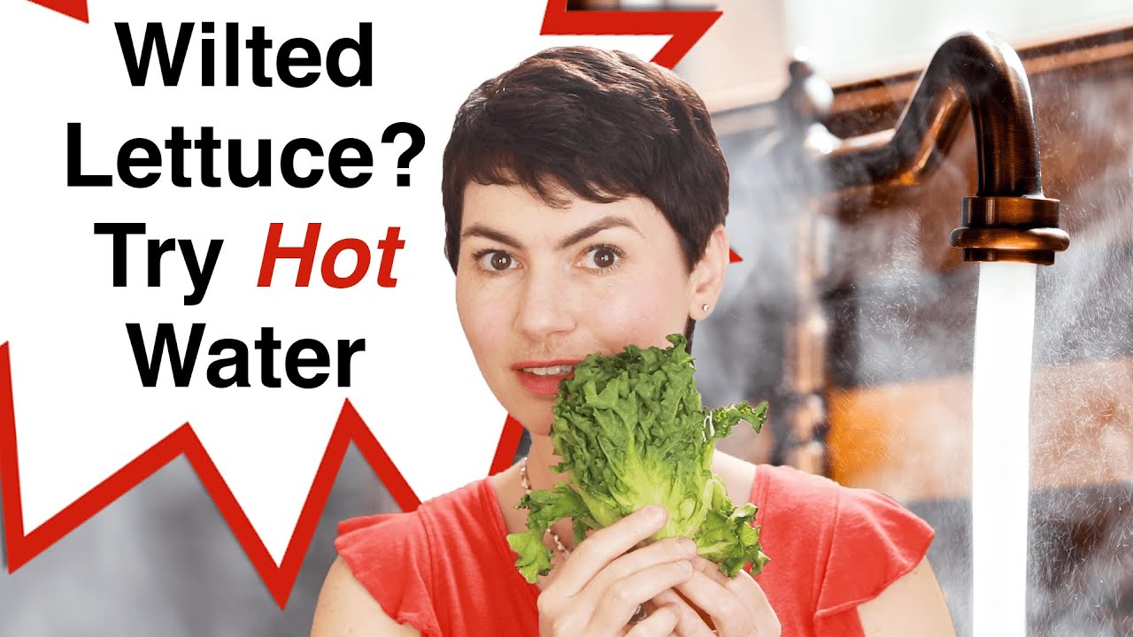 Wilted greens?  Try hot water!