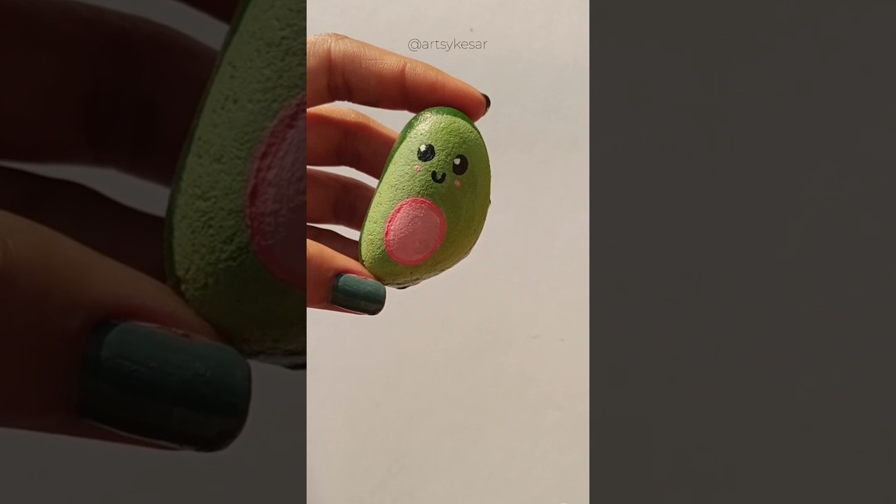 What?? Cutest stone painting😱 #shorts #paintingideas #stonepaintingideas #stonepainting #artideas