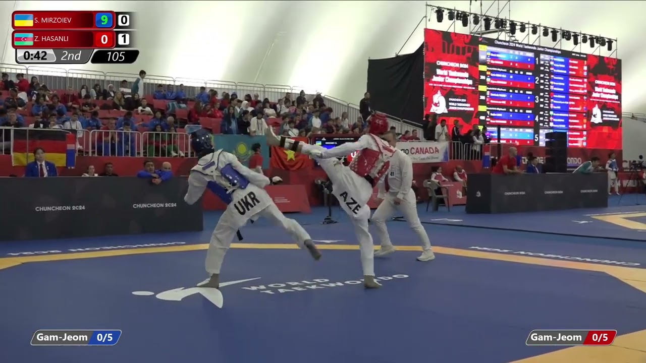 105 Round of 64 Men  59kg UKR MIRZOIEV Samir AZE HASANLI Ziya