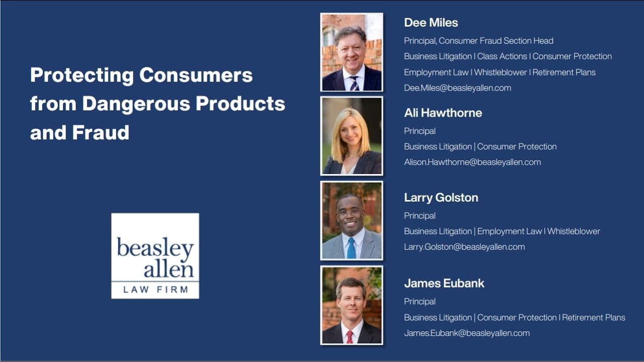 Protecting Consumers from Dangerous Products and Fraud Webinar