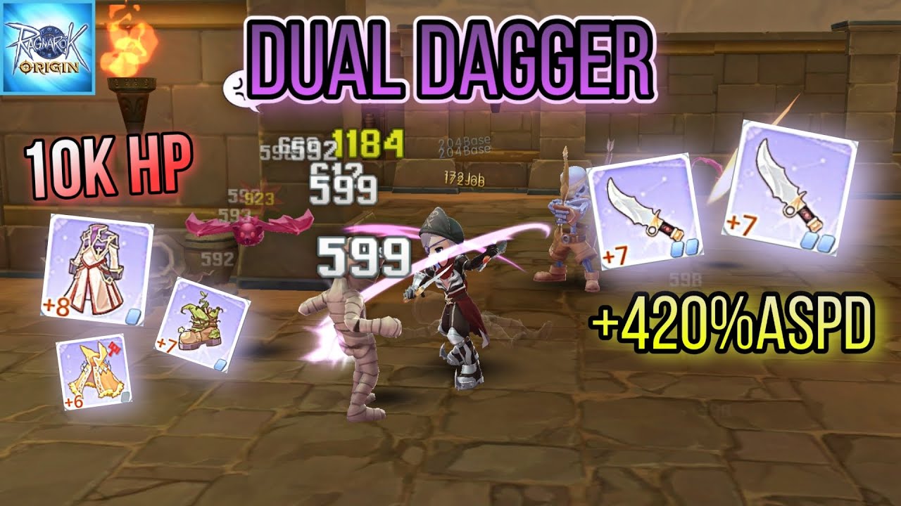 10k HP + 420% ASPD Assasin Dagger Build | Book 6 Pyramid Horus - Ragnarok Origin Mobile