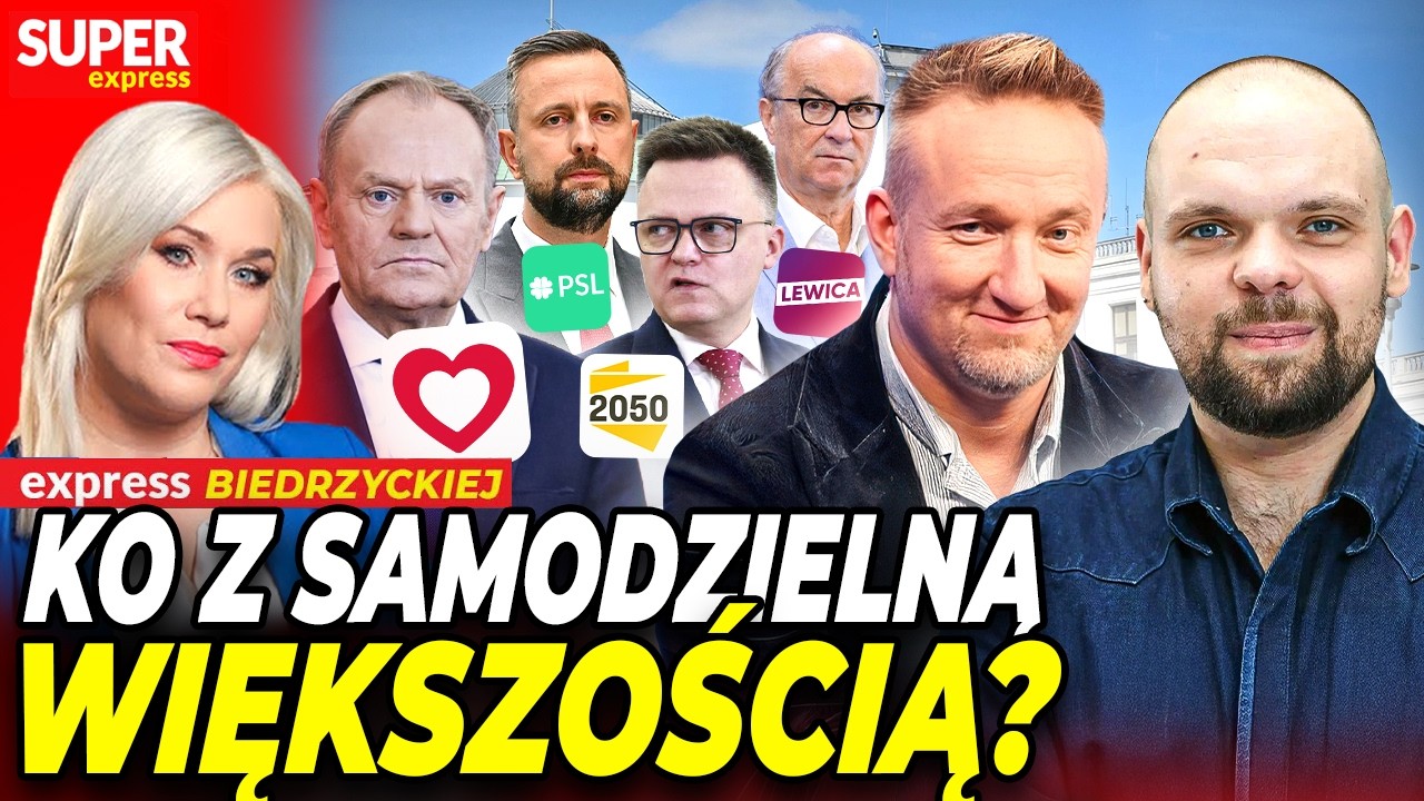 Tusk ZYSKUJE w sondażach. ZASŁUGA KOALICJI? Radosław Gruca i Roch Kowalski w Expressie Biedrzyckiej