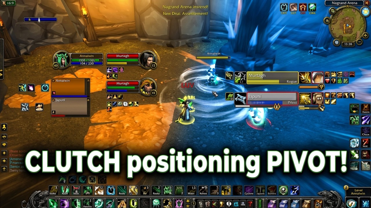 Druid/Warrior vs Priest/Rogue (2v2) | TBC Classic Arena | Resto Druid POV