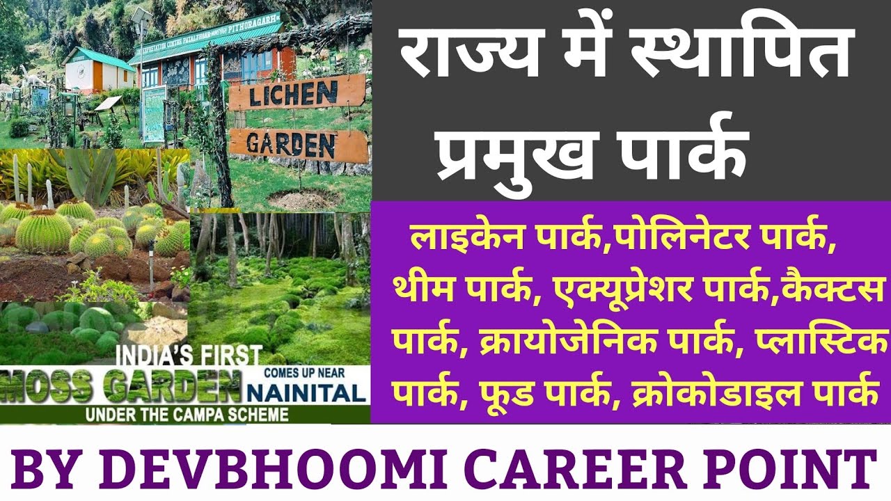 Major parks/gardens established in the state, etc.
