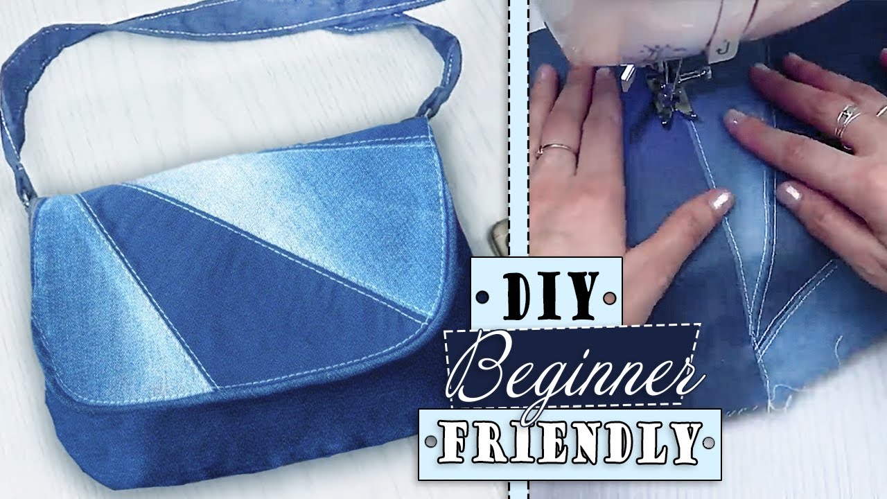 DIY ELEGANT BAG | JEANS CRAFT | Cut & Sew Method to Make a Crossbody Bag from Jeans
