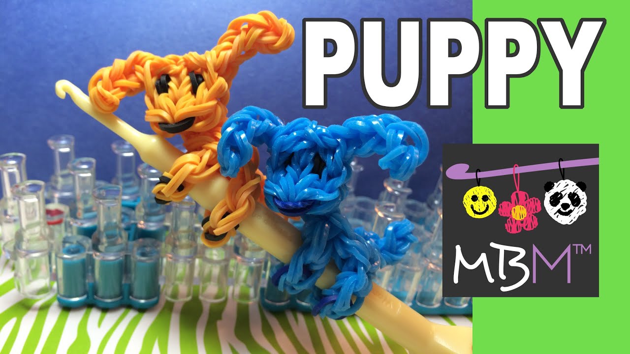 Rainbow Loom Pencil Hugger: Puppy Dog Climber Charm
