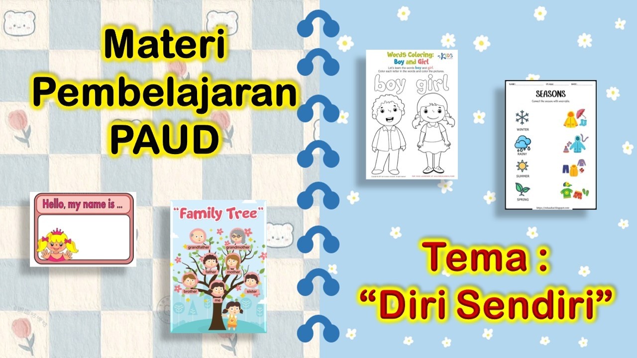 Materi Pembelajaran PAUD - Tema : Diri Sendiri #paud