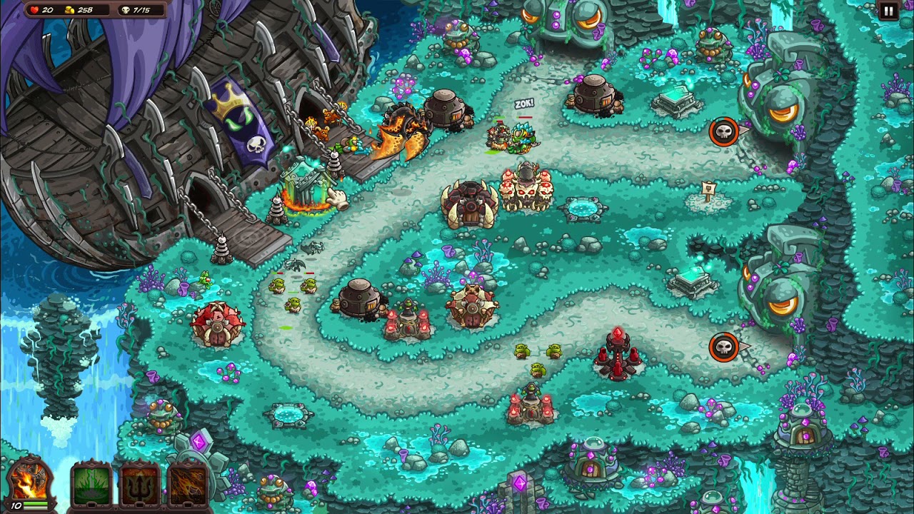 Kingdom Rush Vengeance Stage 17: Maginicia Shores (Impossible Difficulty)