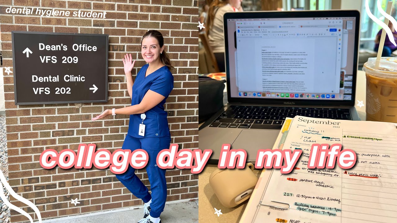 productive college day in my life: dental hygiene student!