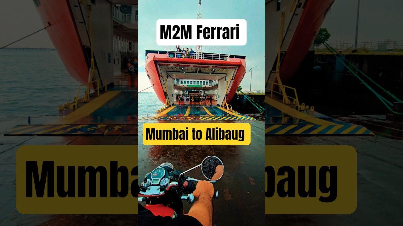 M2M Ferrari,Mumbai to Alibaug 🔥M2M Big Ship | Mumbai to Mandwa #bullet #rizwanali,Bike from Alibaug
