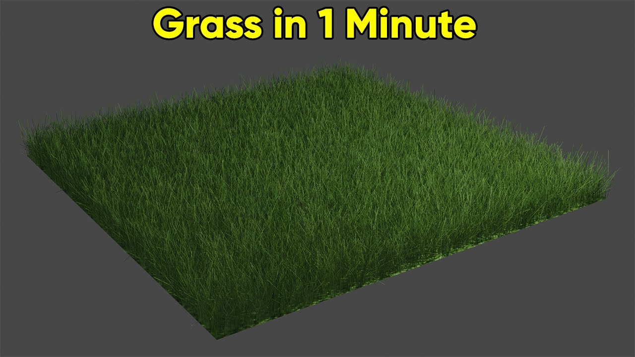 Create realistic grass in 1 minute in Blender Tutorial