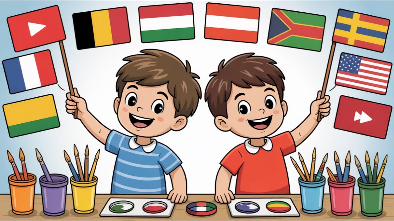 Learn Different flags names#kidsactivities#kidslearning#worldflags