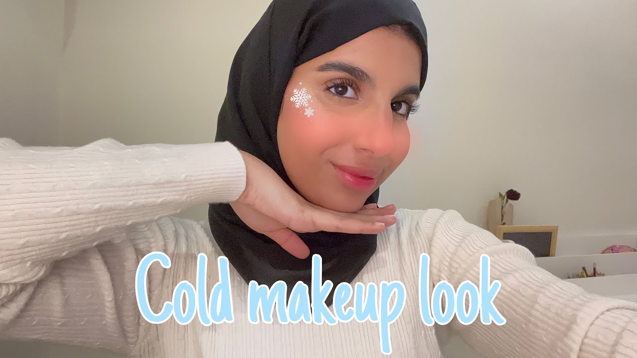 لوك شتوي خفيف لطيف❄️I’m cold makeup look