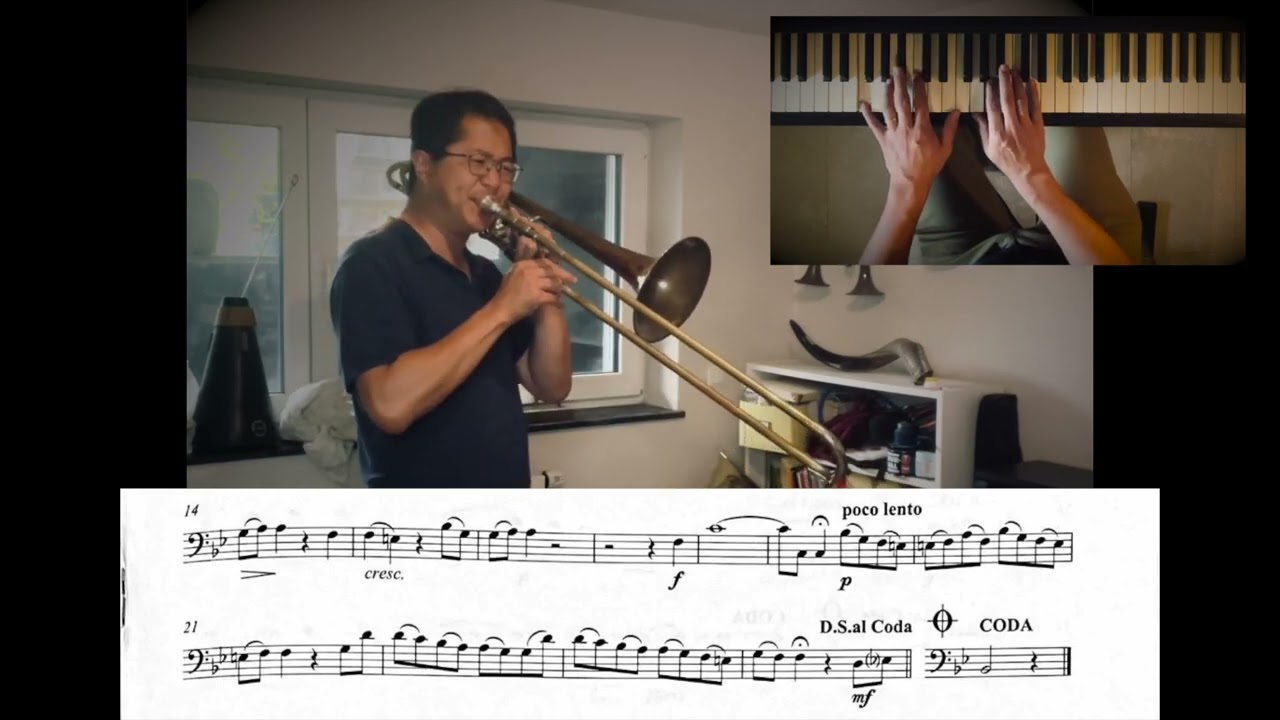 Che Faro - Great Winners arr. by Peter Lawrance, Trombone and Piano w/ Karaoke Playalong