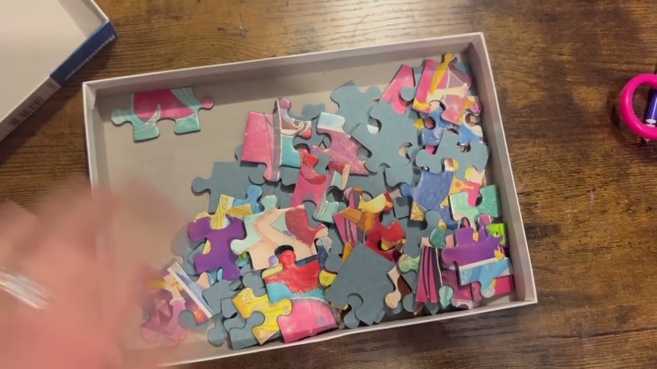 Disney princess glitter puzzle review  video