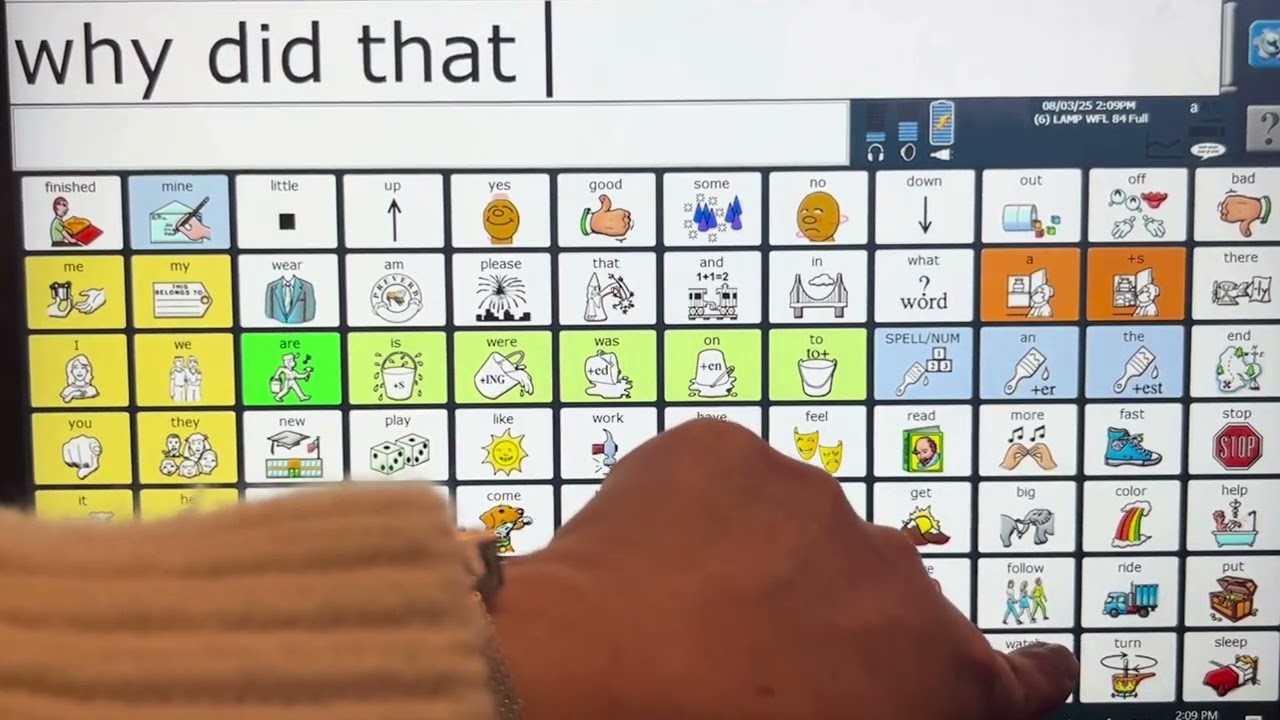 I can use AAC to ask questions.