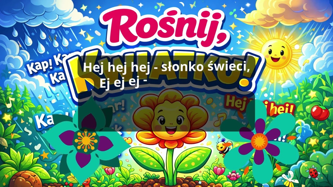 Rośnij Kwiatku 🌼 | Wiosenna piosenka dla dzieci o rosnącym kwiatku