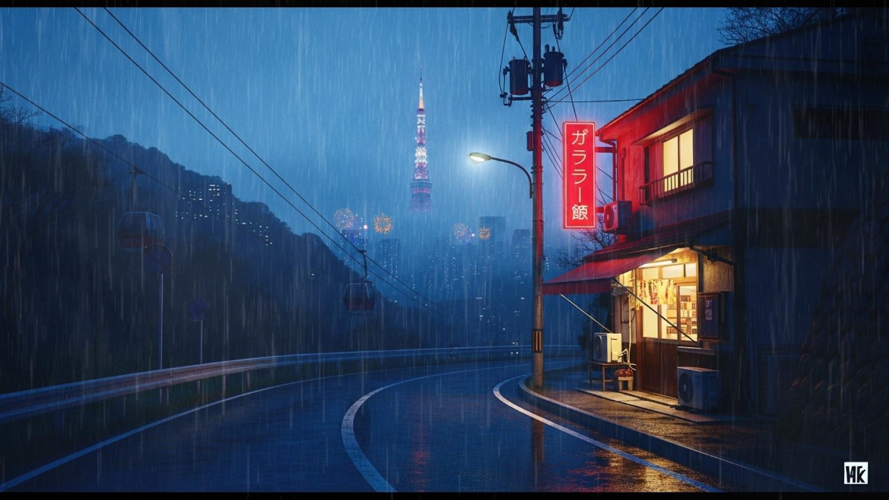 90s Lofi Hip Hop for Sleep, Rain Ambience & Soft Piano Music