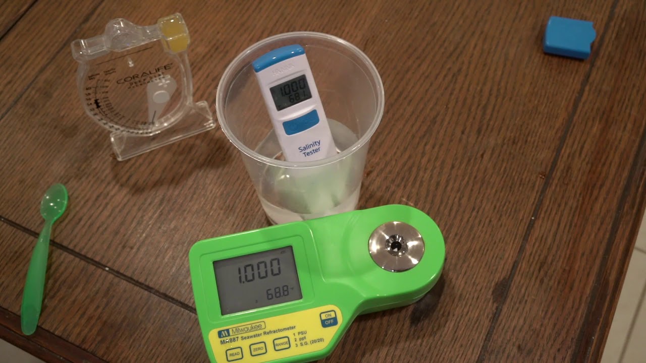 HI98319 Hanna Salinity Tester Unboxing, Review and Comparison to Milwaukee MA887 and Hydrometer.