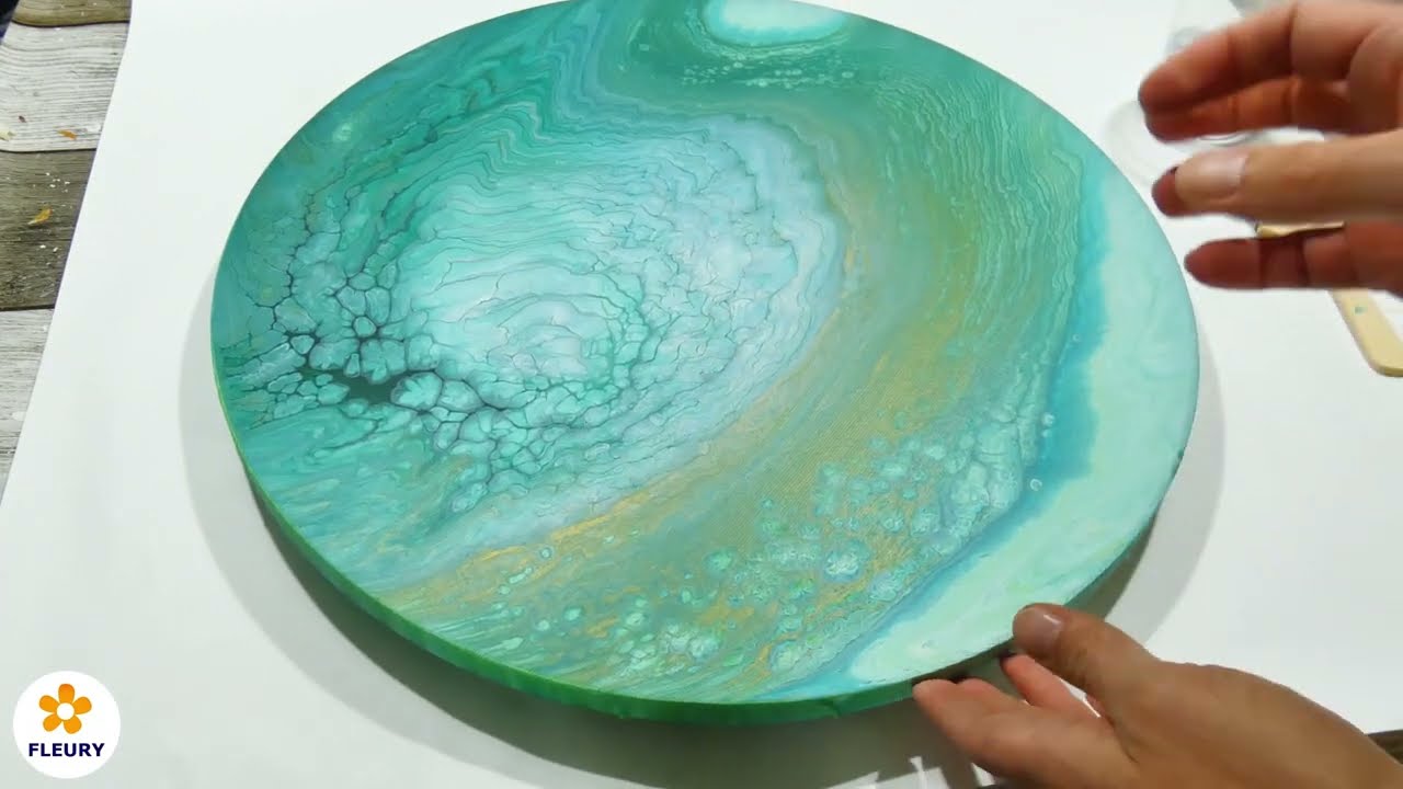 Satin Enamels Acrylic Pouring mit Cloud Effekt ☁️ | Acrylgiessen Tutorial (Deutsch)