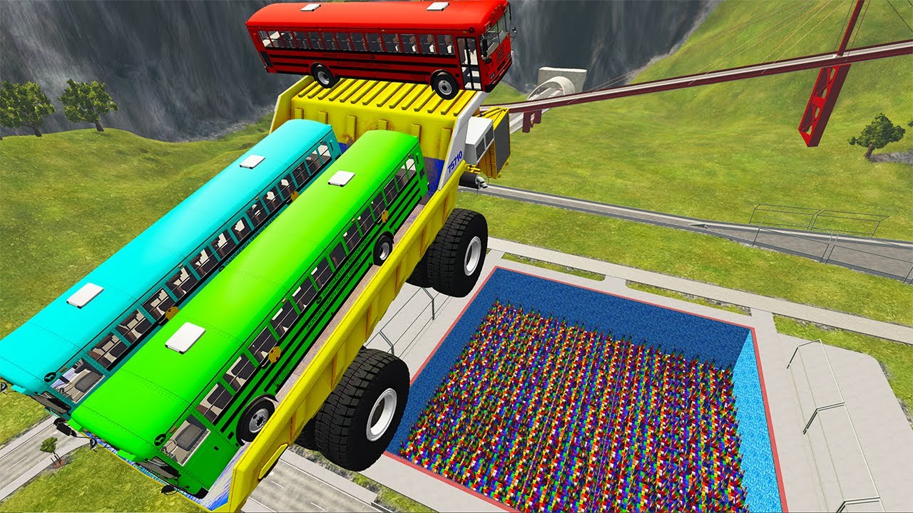 Heavy Belaz Car Destruction & Crashes – BeamNG.Drive