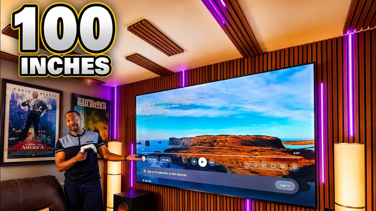 Апгрейд домашнего кинотеатра: 100-дюймовый 4K QLED-телевизор Hisense и крутой ремонт