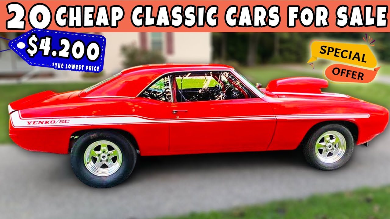 Have This Rarest Beauty, 20 Classic Cars Up for Sale cheaply by Owners Today !!