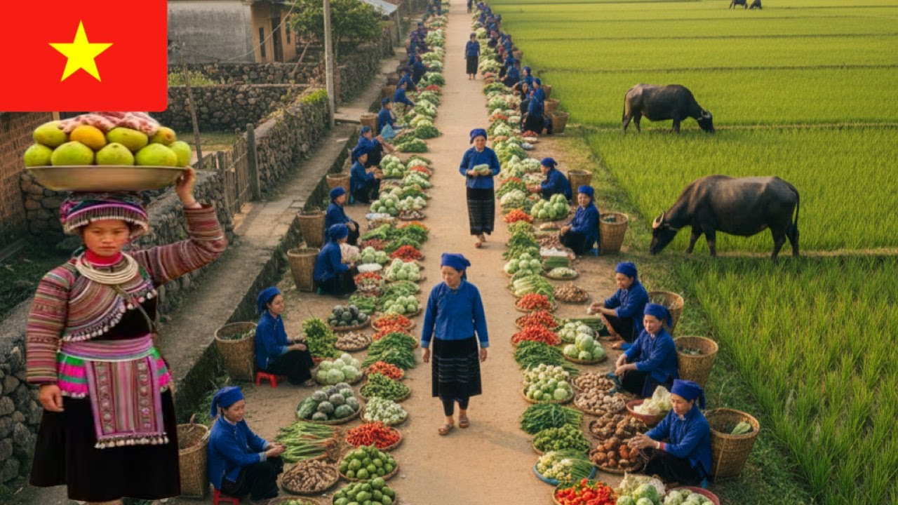 Explorer Daily Life at the Vietnam-China Border Market 🇻🇳🇨🇳 | Bac Ha Cultural Market