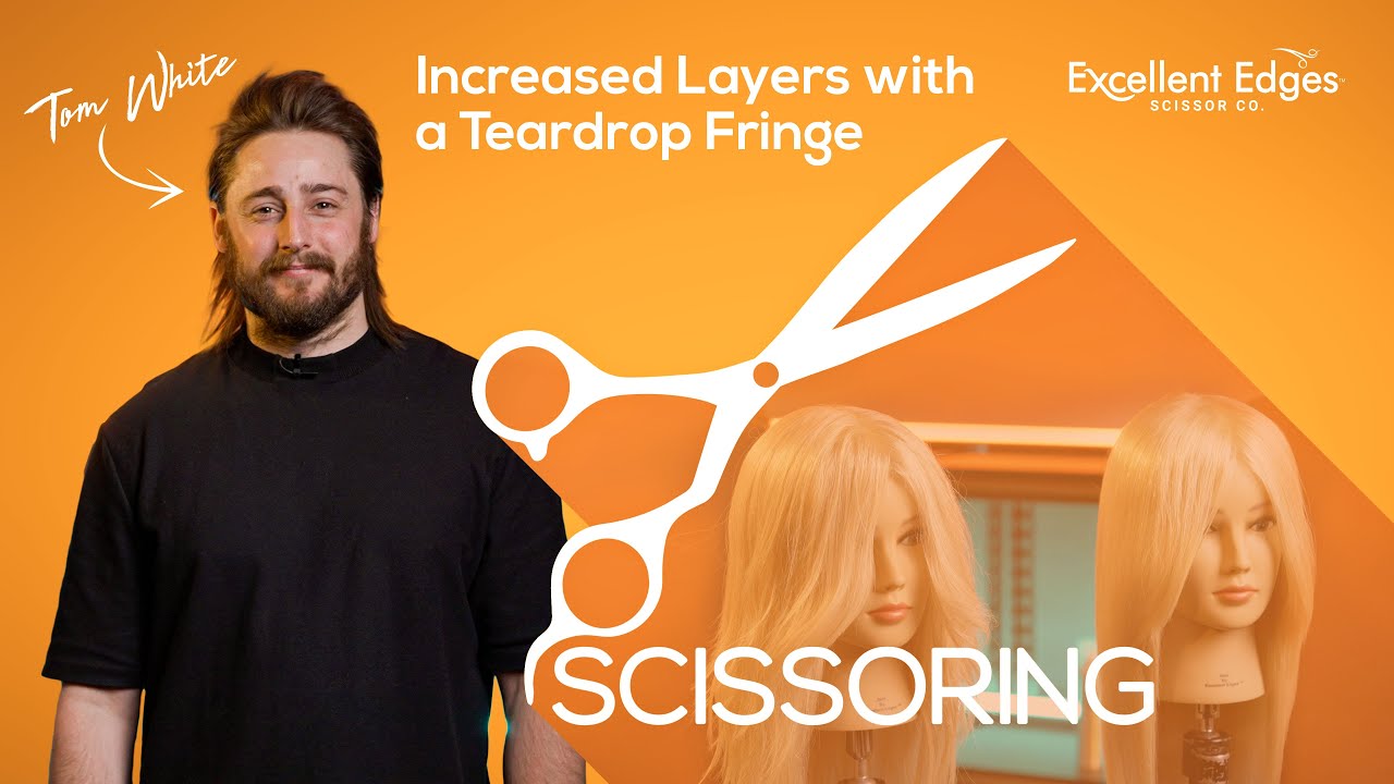 How to cut Increased Layers with a Teardrop Fringe | SALON READY HAIRCUT TUTORIALS BY PROFESSIONALS