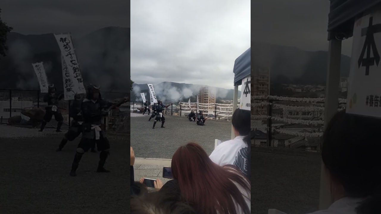 南島原武将隊の火縄銃のイベント　#愛宕市　#愛宕祭り　#長崎県佐世保市