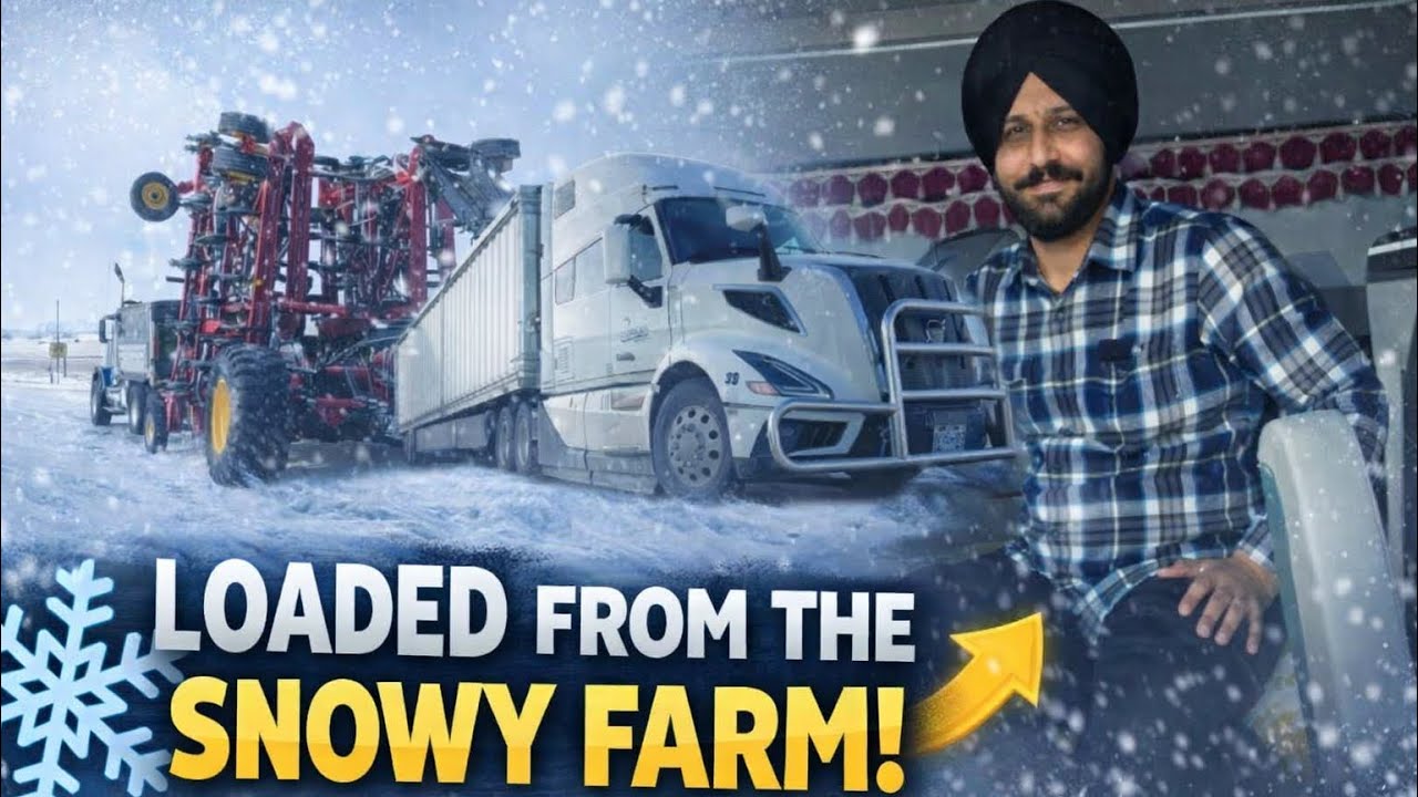 ਬਰਫ਼ ਵਿੱਚ ਫਾਰਮ ਤੋਂ ਵੱਡਾ ਲੋਡ ਚੱਕਿਆ | ਕਨੇਡਾ ਟਰੱਕਰ ਲਾਈਫ #viral #teuckvlogs