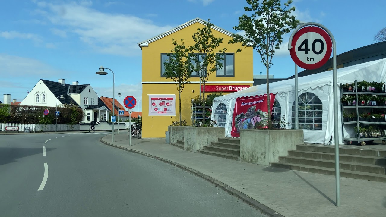 Hornbæk city and Hornbæk sea Street ||  4k UHD 60fps