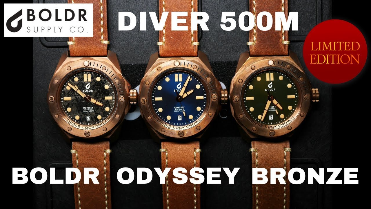 Boldr Odyssey Bronze Diver 500M Watch Review (4K)