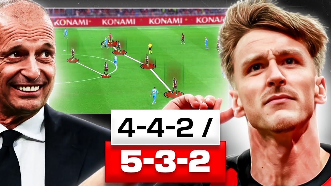 Почему гибридная схема 5-3-2 и 4-4-2 Аллегри настолько ЭФФЕКТИВНА в &laquo;Милане&raquo;!