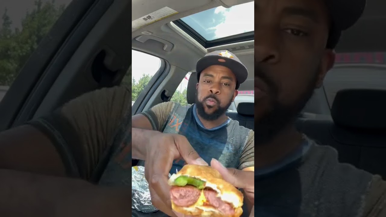 Trying fives guys hotdog for the first time!