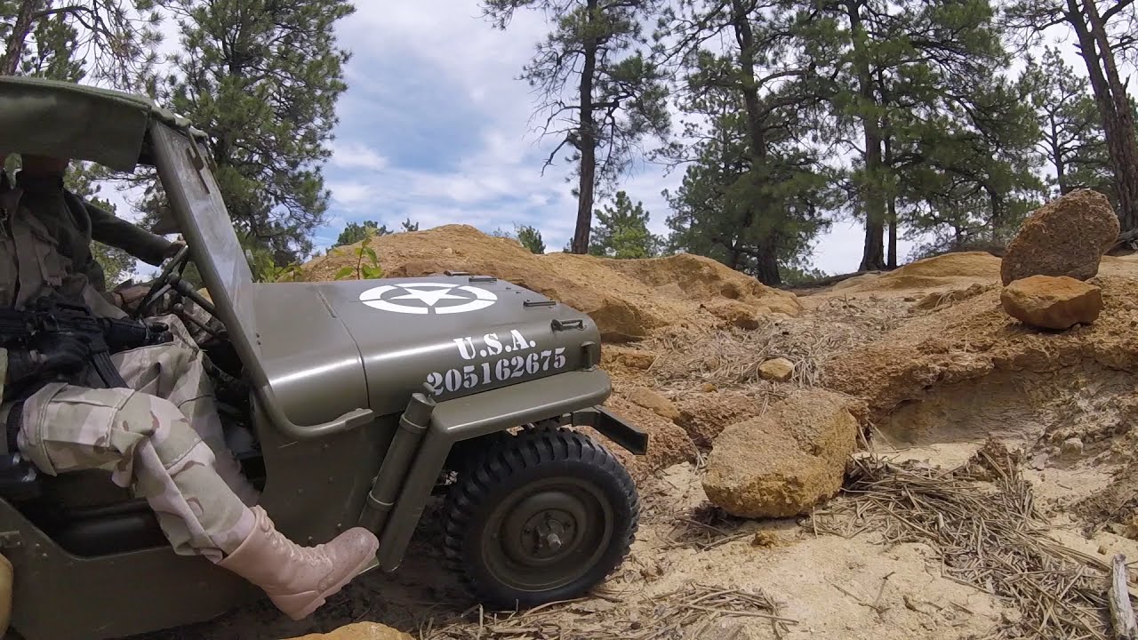 RC Crawler Video | 1/6 Scale | RocHobby 1941 MB Jeep Willy's RTR | Palmer Park, CO.
