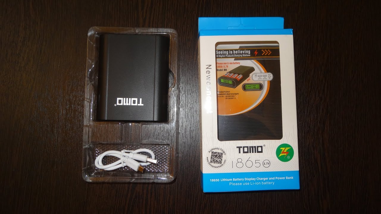 TOMO M4 Authentic DIY 4 x 18650 Li ion Battery Power Charger from Gearbest
